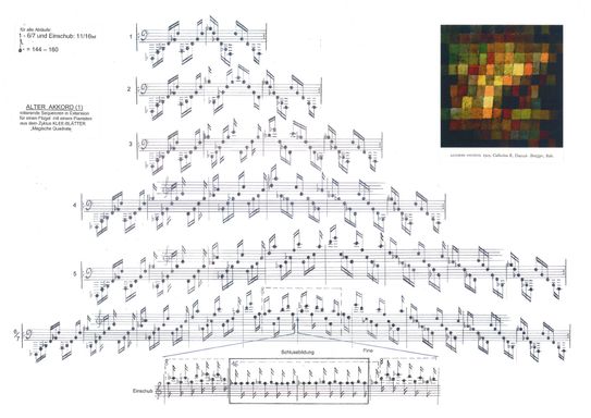 Graphische Partitur KLEE-BLÄTTER